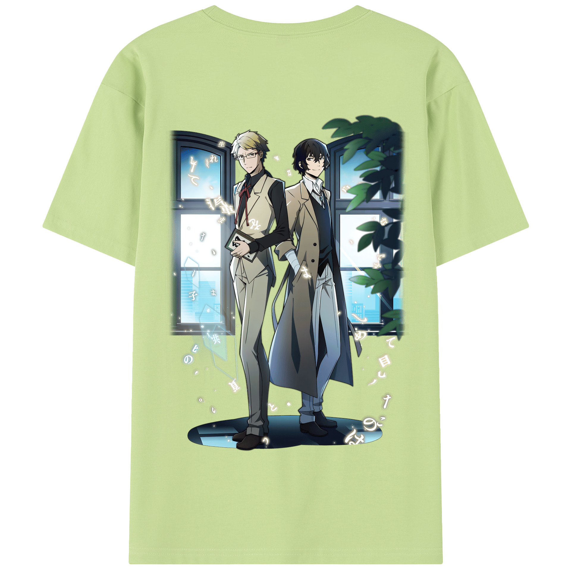 （画像用） 文豪ストレイドッグス Bungo Stray Dogs 綿100％半袖Tシャツ（背面プリント）